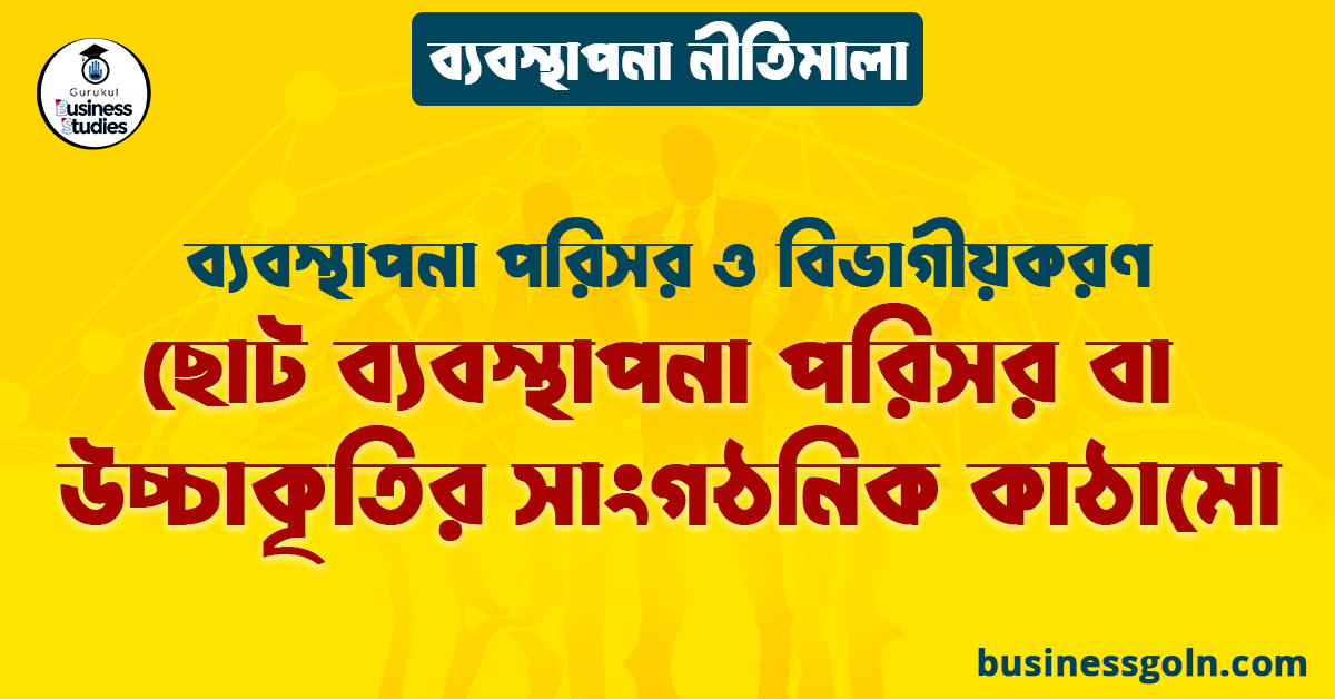 ছোট ব্যবস্থাপনা পরিসর বা উচ্চাকৃতির সাংগঠনিক কাঠামো | ব্যবস্থাপনা পরিসর ও বিভাগীয়করণ | ব্যবস্থাপনা নীতিমালা