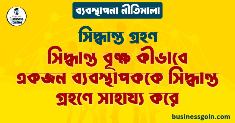 সিদ্ধান্ত বৃক্ষ কীভাবে একজন ব্যবস্থাপককে সিদ্ধান্ত গ্রহণে সাহায্য করে | সিদ্ধান্ত গ্রহণ | ব্যবস্থাপনা -নীতিমালা