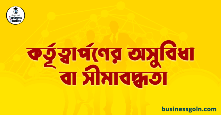 কর্তৃত্বার্পণের অসুবিধা বা সীমাবদ্ধতা