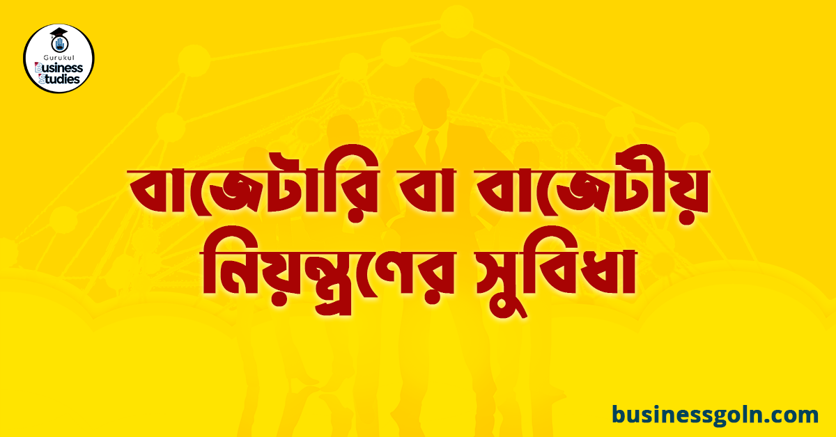 বাজেটারি বা বাজেটীয় নিয়ন্ত্রণের সুবিধা