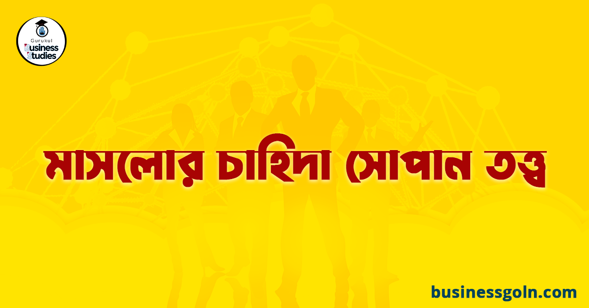 মাসলোর চাহিদা সোপান তত্ত্ব